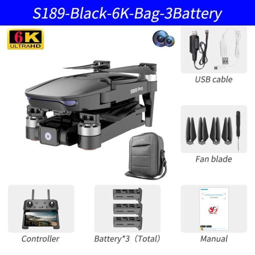 S189 Drone - GPS 6K HD Dual Camera 5G WIFI FPV Brushless Motor Foldable Quadcopter Helicopter Long Battery Life Gift Toy Professional Camera Drone 5 S189 Drone - GPS 6K HD Dual Camera 5G WIFI FPV Brushless Motor Foldable Quadcopter Helicopter Long Battery Life Gift Toy Professional Camera Drone - صورة S189 Drone - GPS 6K HD Dual Camera 5G WIFI FPV Brushless Motor Foldable Quadcopter Helicopter Long Battery Life Gift Toy Professional Camera Drone - صورة 5