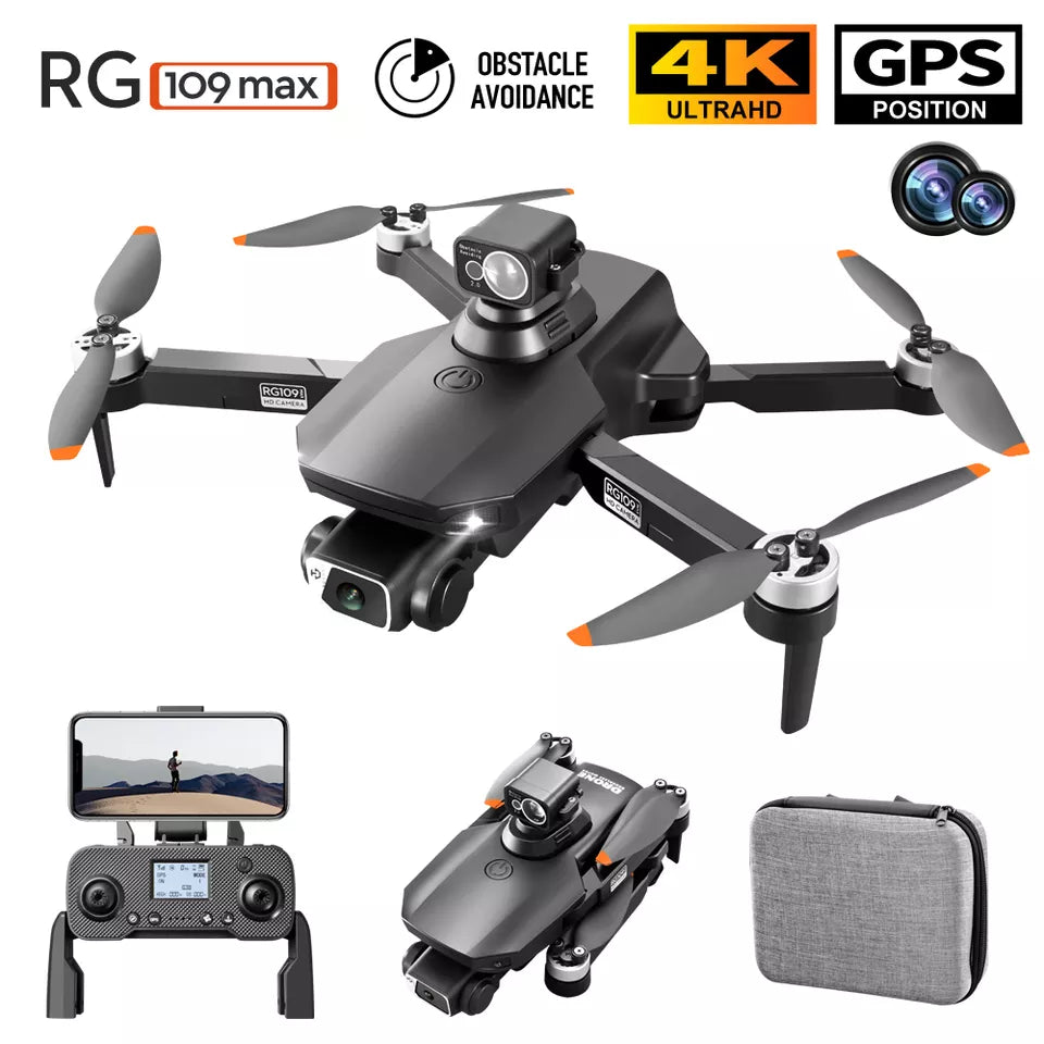 RG109 MAX - RC Drone With Obstacle Avoidance 4K HD SEC Dual Camera GPS 5G WIFI Foldable RC Quadcopters Drone Professional Camera Drone 2 RG109 MAX - RC Drone With Obstacle Avoidance 4K HD SEC Dual Camera GPS 5G WIFI Foldable RC Quadcopters Drone Professional Camera Drone - Image 2