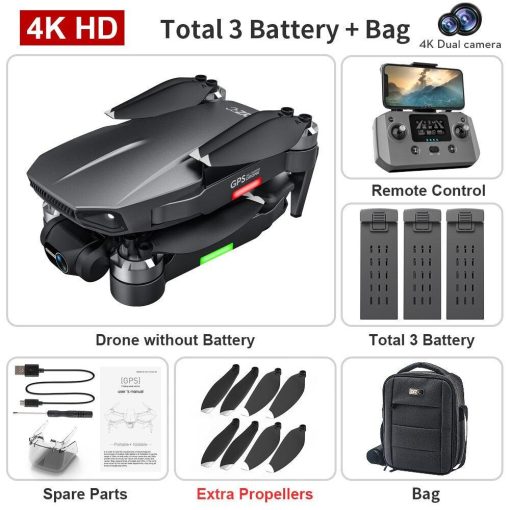 L106 Pro 3 Drone - 4K HD Profesional 3-Axis Gimbal 4K HD Dual Camera 5G GPS Dron Wifi FPV Brushless Motor RC Quadcopter VS L900 Pro Professional Camera Drone - Image 3