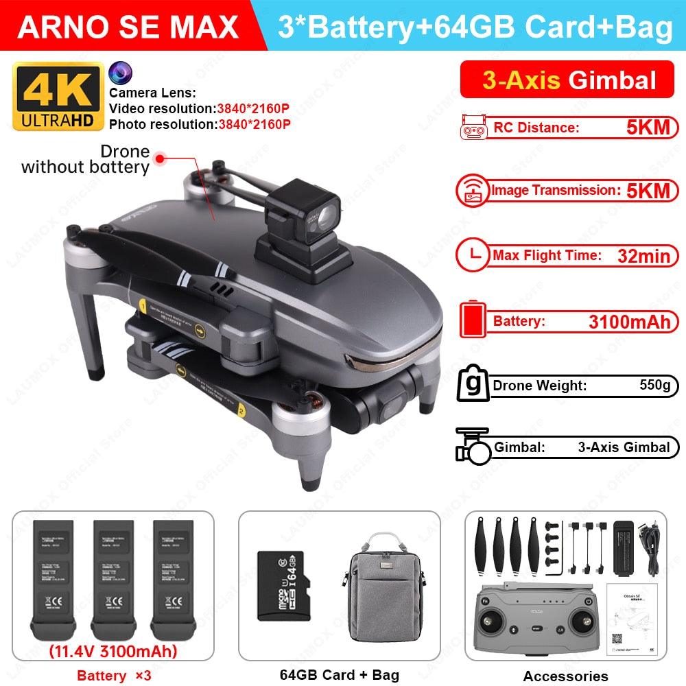 C-FLY Arno SE MAX Drone - Profesional 4K HD Camera 3-Axis Micro Gimbal 5G Wifi GPS Drone With HD Camera FPV Brushless Foldable RC Quadcopter Professional Camera Drone 4 C-FLY Arno SE MAX Drone - Profesional 4K HD Camera 3-Axis Micro Gimbal 5G Wifi GPS Drone With HD Camera FPV Brushless Foldable RC Quadcopter Professional Camera Drone - Image 4