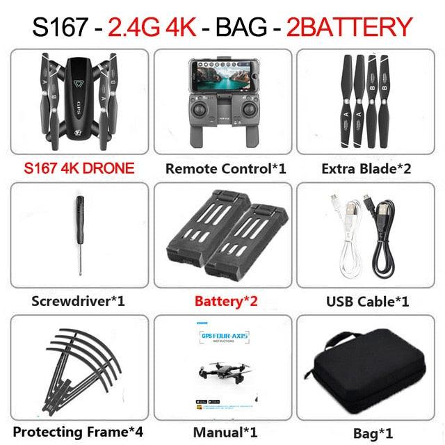 S167 Drone - 2020 New GPS Drone With 4K HD Camera 5G WIFI FPV RC Foldable Quadcopter Drone Flying Gesture Photos Video Helicopter Toy Professional Camera Drone 15 S167 Drone - 2020 New GPS Drone With 4K HD Camera 5G WIFI FPV RC Foldable Quadcopter Drone Flying Gesture Photos Video Helicopter Toy Professional Camera Drone — изображение 15