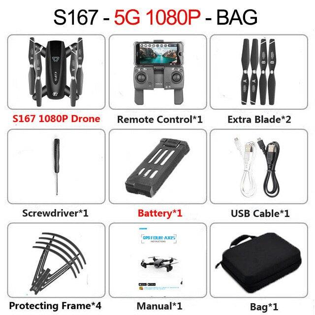S167 Drone - 2020 New GPS Drone With 4K HD Camera 5G WIFI FPV RC Foldable Quadcopter Drone Flying Gesture Photos Video Helicopter Toy Professional Camera Drone 4 S167 Drone - 2020 New GPS Drone With 4K HD Camera 5G WIFI FPV RC Foldable Quadcopter Drone Flying Gesture Photos Video Helicopter Toy Professional Camera Drone — изображение 4