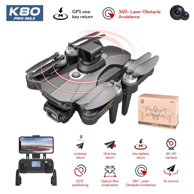 K80 Max Drone - 8K HD Camera Drone Brushless Motor GPS 5G WIFI 360 Obstacle Avoidance Foldable Quadcopter K80 PRO MAX RC Dron Toys Professional Camera Drone 24 K80 Max Drone - 8K HD Camera Drone Brushless Motor GPS 5G WIFI 360 Obstacle Avoidance Foldable Quadcopter K80 PRO MAX RC Dron Toys Professional Camera Drone — изображение 24