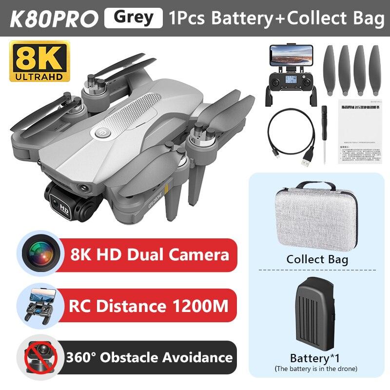 K80 Max Drone - 8K HD Camera Drone Brushless Motor GPS 5G WIFI 360 Obstacle Avoidance Foldable Quadcopter K80 PRO MAX RC Dron Toys Professional Camera Drone 19 K80 Max Drone - 8K HD Camera Drone Brushless Motor GPS 5G WIFI 360 Obstacle Avoidance Foldable Quadcopter K80 PRO MAX RC Dron Toys Professional Camera Drone — изображение 19