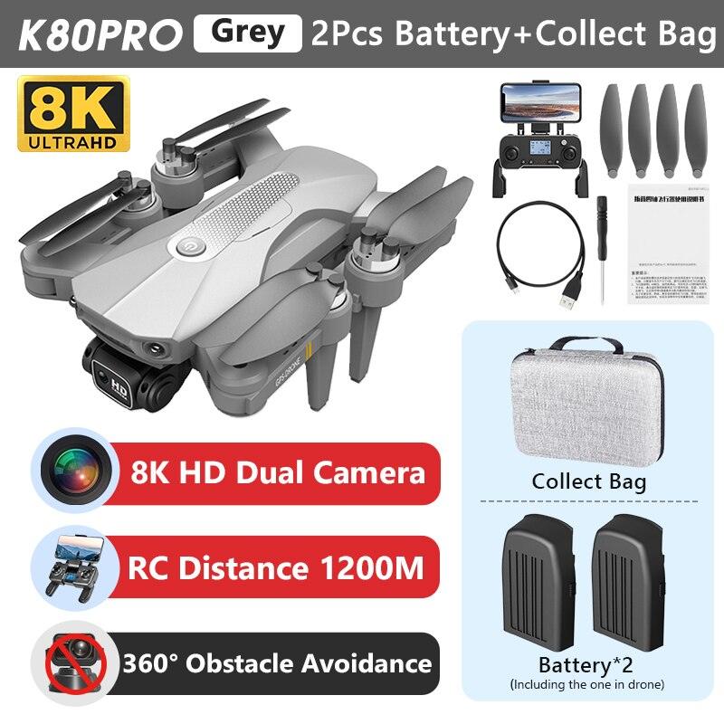 K80 Max Drone - 8K HD Camera Drone Brushless Motor GPS 5G WIFI 360 Obstacle Avoidance Foldable Quadcopter K80 PRO MAX RC Dron Toys Professional Camera Drone 17 K80 Max Drone - 8K HD Camera Drone Brushless Motor GPS 5G WIFI 360 Obstacle Avoidance Foldable Quadcopter K80 PRO MAX RC Dron Toys Professional Camera Drone — изображение 17