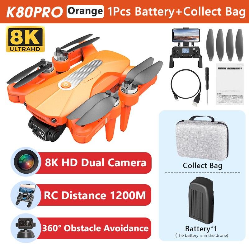K80 Max Drone - 8K HD Camera Drone Brushless Motor GPS 5G WIFI 360 Obstacle Avoidance Foldable Quadcopter K80 PRO MAX RC Dron Toys Professional Camera Drone 9 K80 Max Drone - 8K HD Camera Drone Brushless Motor GPS 5G WIFI 360 Obstacle Avoidance Foldable Quadcopter K80 PRO MAX RC Dron Toys Professional Camera Drone — изображение 9
