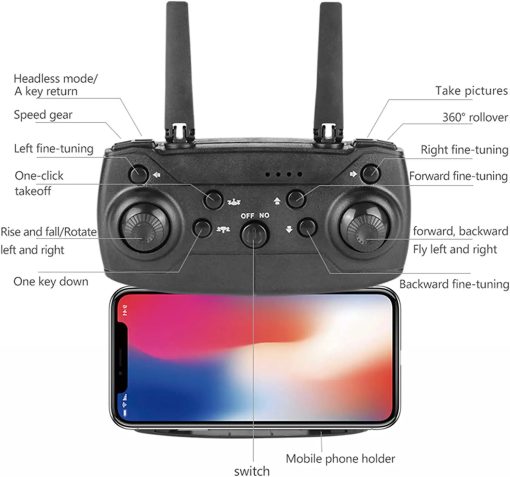 ARGIN V3 Pro Drone - with 4K Dual HD Camera for Kids Adults, RC Quadcopter WiFi FPV RC Drone with Infrared Obstacle Avoidance for Beginners Live Video RC Aircraft Christmas Party Plane — изображение 7