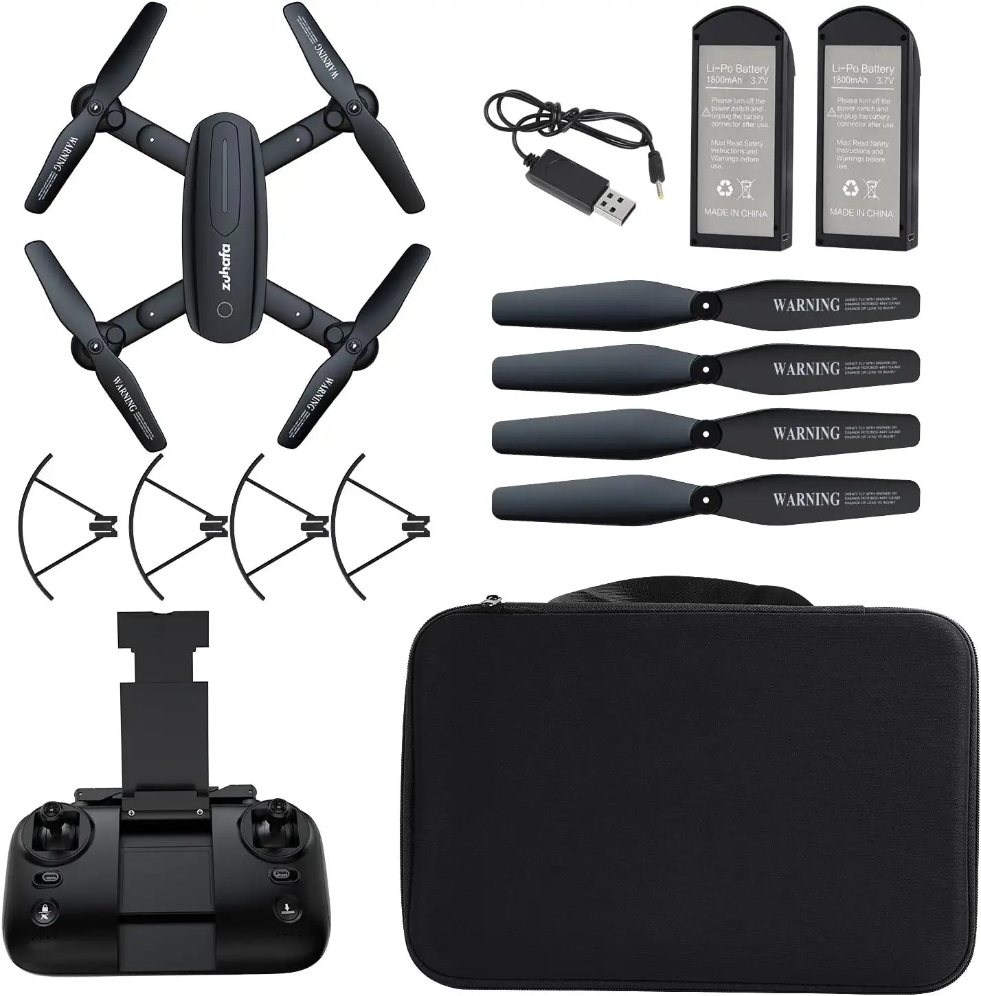 Zuhafa T4 Drone - with 1080P HD Camera for Adults and Kids,30-min Flight Time ,Gesture Control, Altitude Hold, Headless Mode, 3D Flips,RC Quadcopter with App FPV Video,2 Batteries,Carrying Case 3 Zuhafa T4 Drone - with 1080P HD Camera for Adults and Kids,30-min Flight Time ,Gesture Control, Altitude Hold, Headless Mode, 3D Flips,RC Quadcopter with App FPV Video,2 Batteries,Carrying Case - Image 3