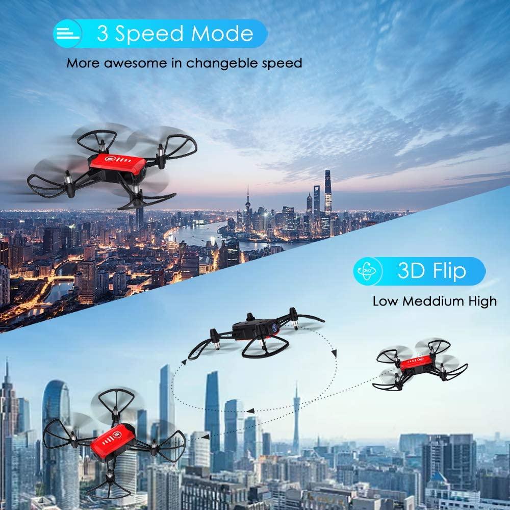 SANROCK H818 Mini Drone - for Kids, RC Quadcopter with Camera, Support Altitude Hold, Route Mode, Gesture Control, Headless Mode, One Key Take Off/Landing 4 SANROCK H818 Mini Drone - for Kids, RC Quadcopter with Camera, Support Altitude Hold, Route Mode, Gesture Control, Headless Mode, One Key Take Off/Landing — изображение 4