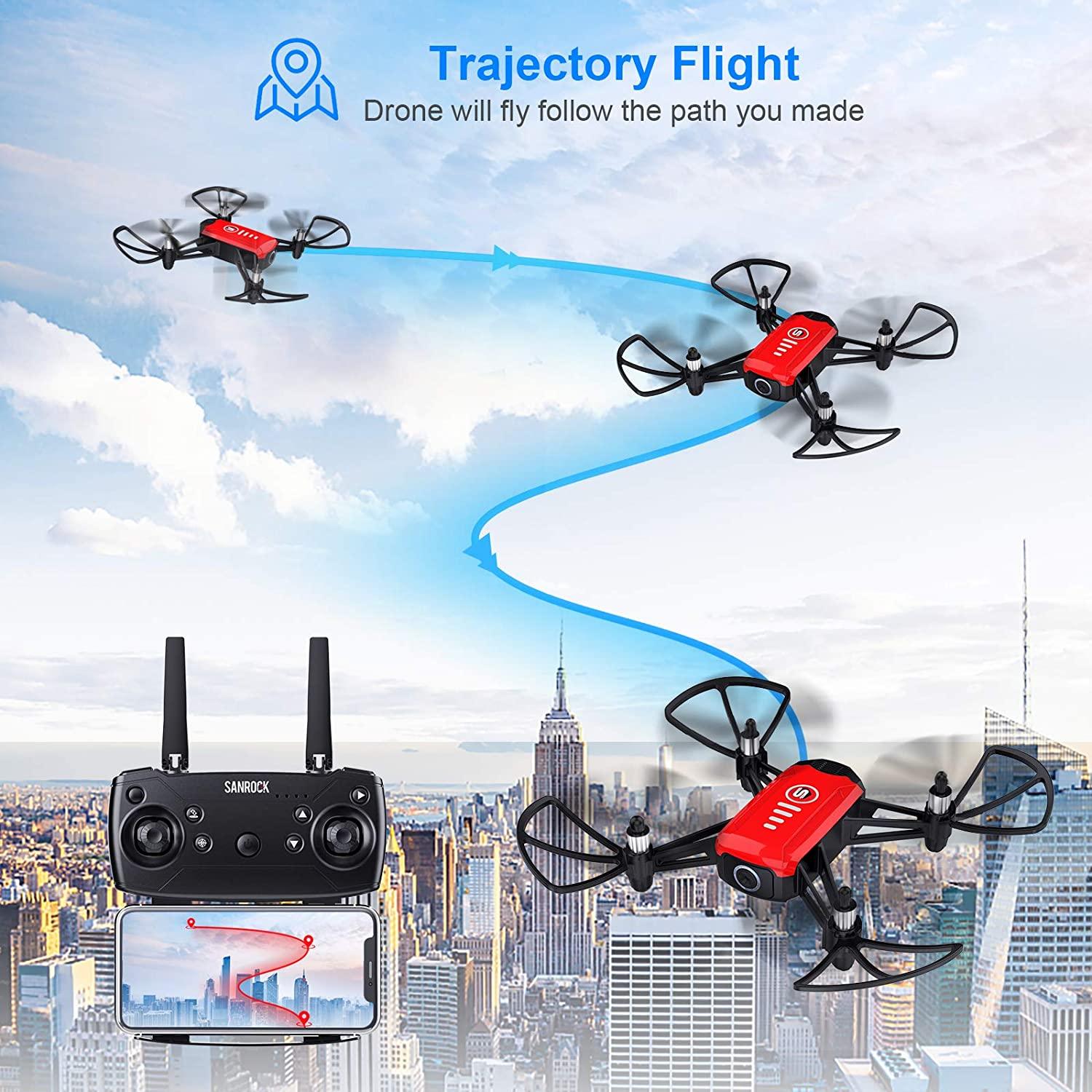 SANROCK H818 Mini Drone - for Kids, RC Quadcopter with Camera, Support Altitude Hold, Route Mode, Gesture Control, Headless Mode, One Key Take Off/Landing 3 SANROCK H818 Mini Drone - for Kids, RC Quadcopter with Camera, Support Altitude Hold, Route Mode, Gesture Control, Headless Mode, One Key Take Off/Landing — изображение 3