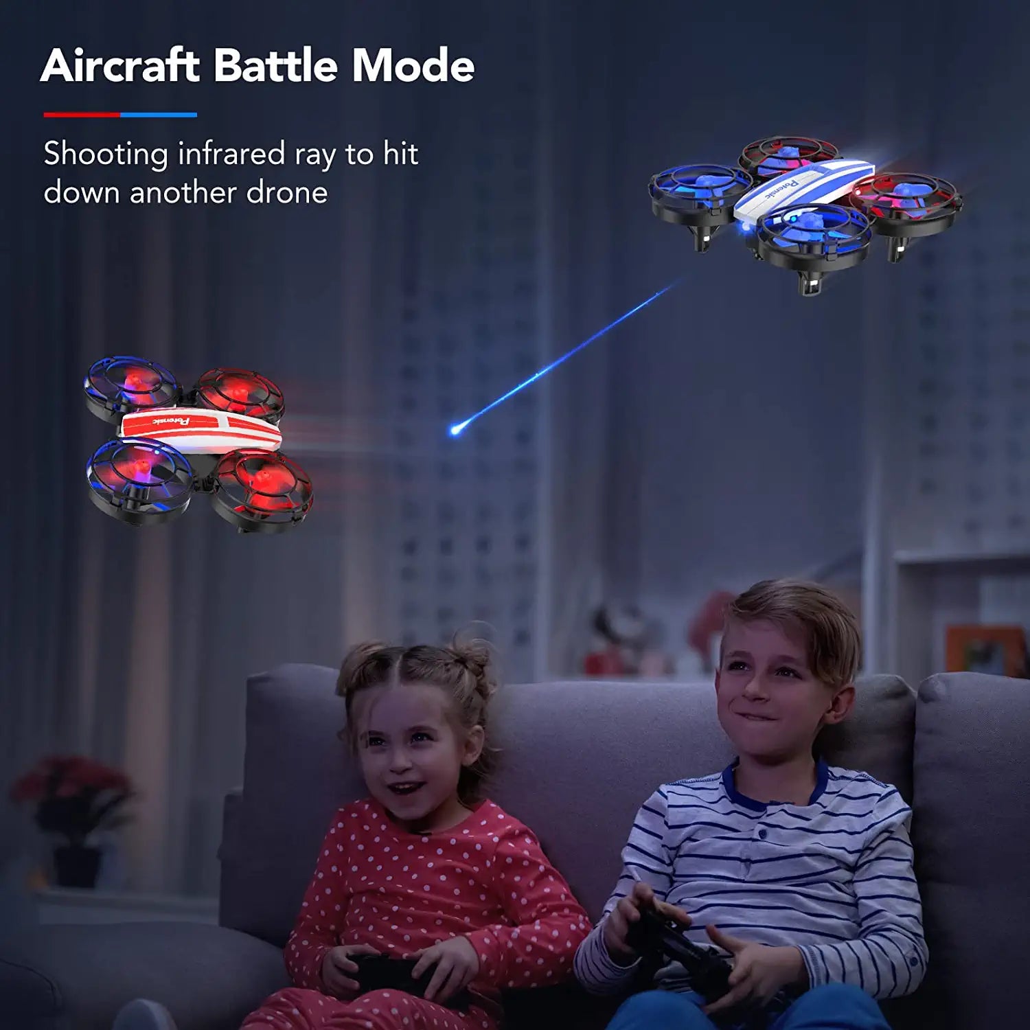 Potensic A21 Mini Drones - for Kids, 2 Pack IR Battle Drone with LED Lights, RC Quadcopter with 3D Flip, 3 Speeds, Headless Mode, Altitude Hold, Toy Gift for Boys Girls 6 Potensic A21 Mini Drones - for Kids, 2 Pack IR Battle Drone with LED Lights, RC Quadcopter with 3D Flip, 3 Speeds, Headless Mode, Altitude Hold, Toy Gift for Boys Girls - Image 6