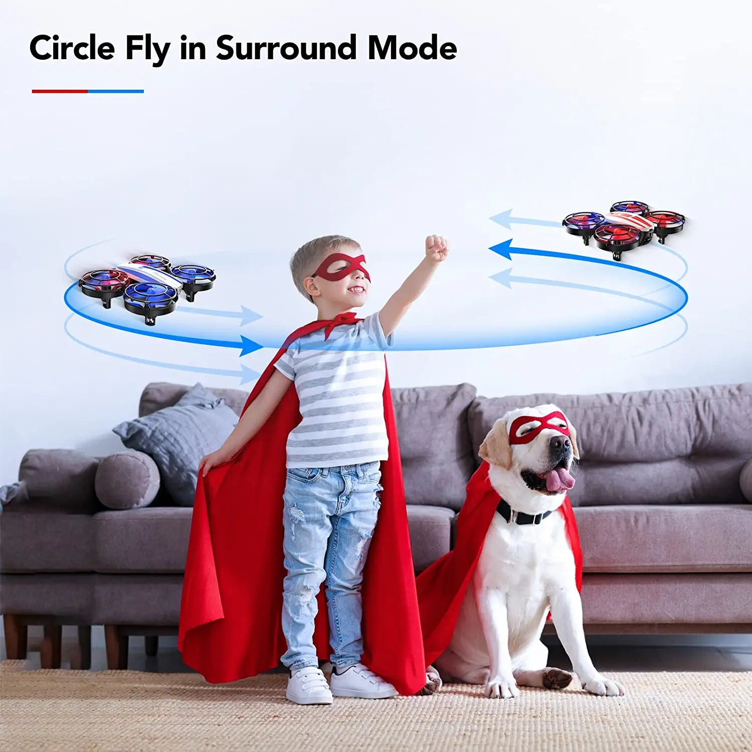 Potensic A21 Mini Drones - for Kids, 2 Pack IR Battle Drone with LED Lights, RC Quadcopter with 3D Flip, 3 Speeds, Headless Mode, Altitude Hold, Toy Gift for Boys Girls 5 Potensic A21 Mini Drones - for Kids, 2 Pack IR Battle Drone with LED Lights, RC Quadcopter with 3D Flip, 3 Speeds, Headless Mode, Altitude Hold, Toy Gift for Boys Girls - Image 5