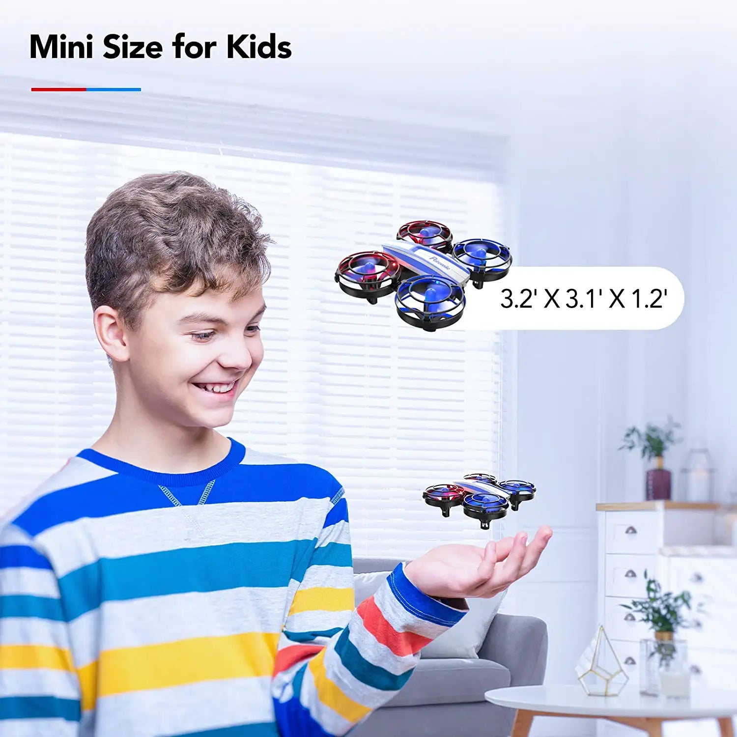Potensic A21 Mini Drones - for Kids, 2 Pack IR Battle Drone with LED Lights, RC Quadcopter with 3D Flip, 3 Speeds, Headless Mode, Altitude Hold, Toy Gift for Boys Girls 4 Potensic A21 Mini Drones - for Kids, 2 Pack IR Battle Drone with LED Lights, RC Quadcopter with 3D Flip, 3 Speeds, Headless Mode, Altitude Hold, Toy Gift for Boys Girls - Image 4