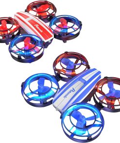 Potensic A21 Mini Drones - for Kids, 2 Pack IR Battle Drone with LED Lights, RC Quadcopter with 3D Flip, 3 Speeds, Headless Mode, Altitude Hold, Toy Gift for Boys Girls