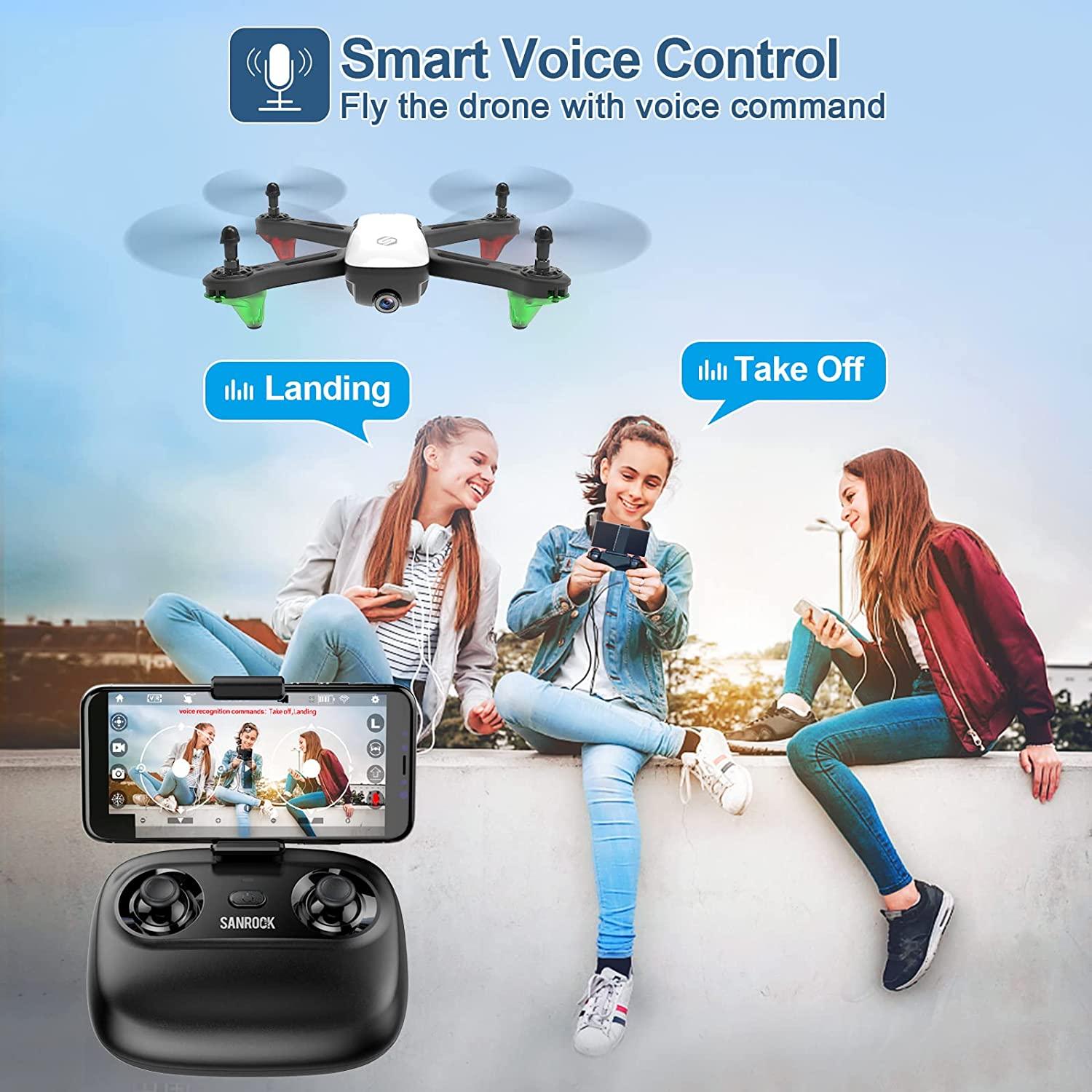 SANROCK U52 Drone - with 1080P HD Camera for Adults Kids, WiFi Live Video FPV Drones RC Quadcopters for Beginners, Gesture Control, Gravity Sensor, Altitude Hold, 3D Flip, Custom Route, One Key Backward 6 SANROCK U52 Drone - with 1080P HD Camera for Adults Kids, WiFi Live Video FPV Drones RC Quadcopters for Beginners, Gesture Control, Gravity Sensor, Altitude Hold, 3D Flip, Custom Route, One Key Backward - Image 6