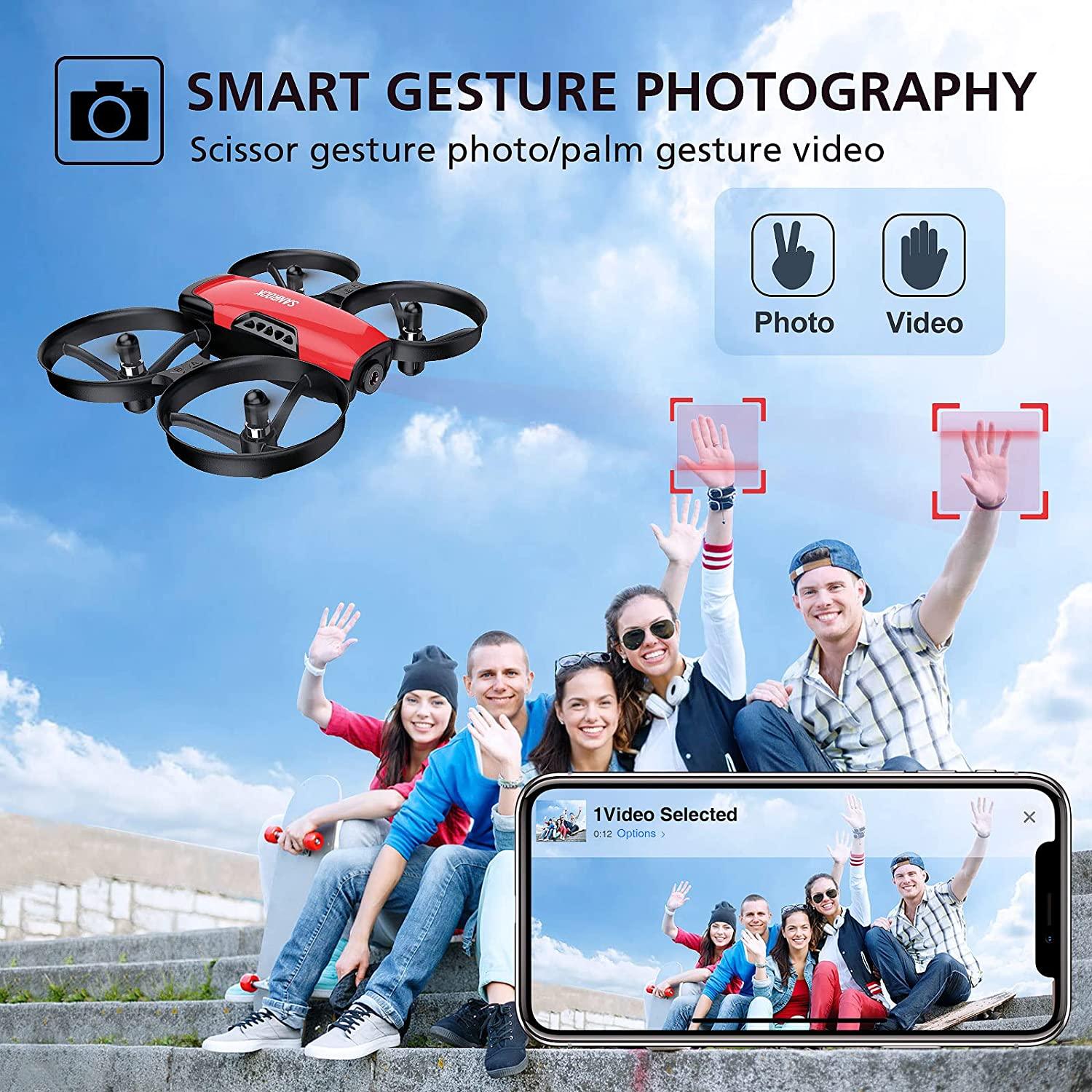 SANROCK U61W Drone - with Camera for Kids Adult Beginner 720P HD & 2 Batteries, Mini Drone Toy Gift for Boy Girl WiFi FPV RC Quadcopter, Waypoints Fly, Headless Mode, Altitude Hold, Emergency Stop 7 SANROCK U61W Drone - with Camera for Kids Adult Beginner 720P HD & 2 Batteries, Mini Drone Toy Gift for Boy Girl WiFi FPV RC Quadcopter, Waypoints Fly, Headless Mode, Altitude Hold, Emergency Stop - Image 7