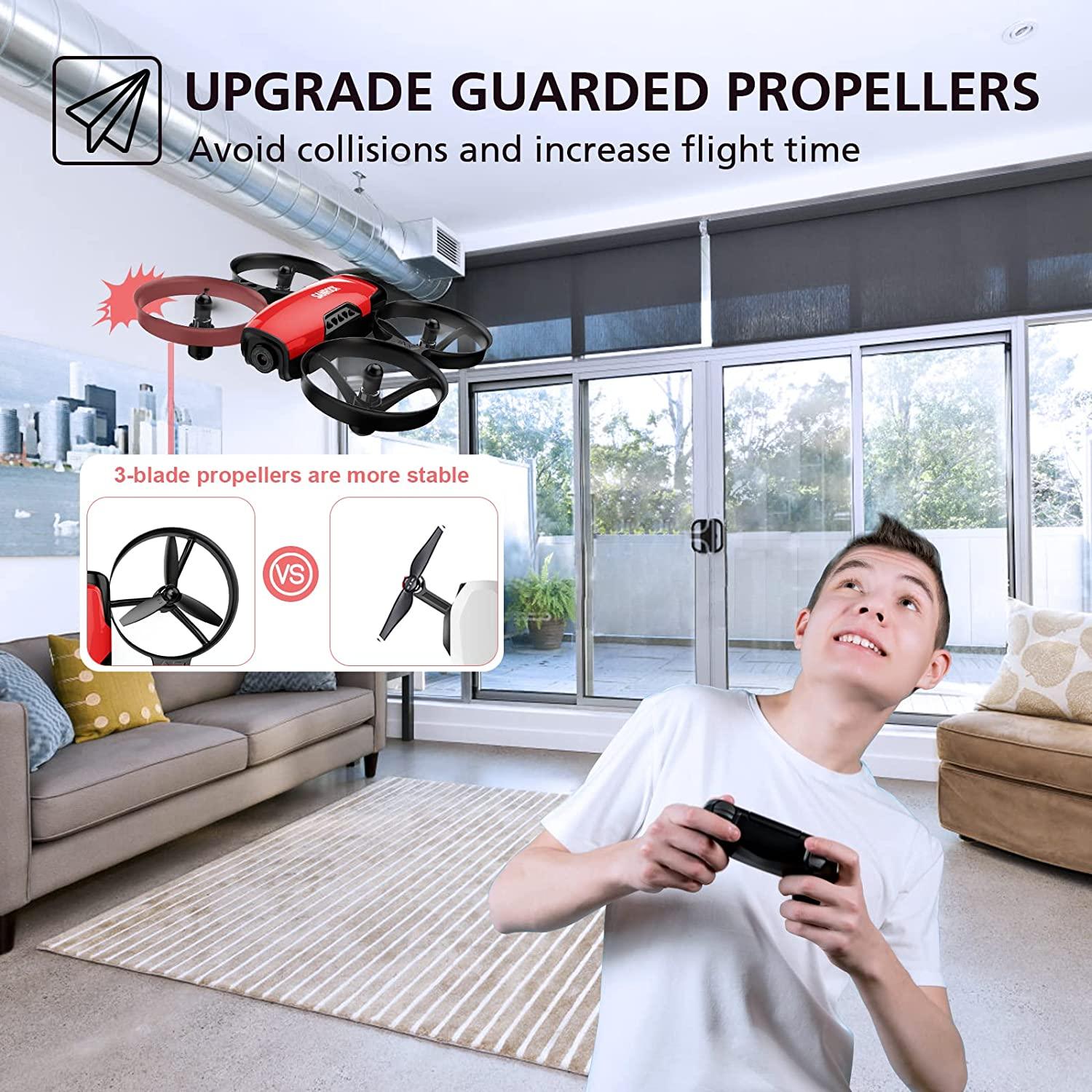SANROCK U61W Drone - with Camera for Kids Adult Beginner 720P HD & 2 Batteries, Mini Drone Toy Gift for Boy Girl WiFi FPV RC Quadcopter, Waypoints Fly, Headless Mode, Altitude Hold, Emergency Stop 6 SANROCK U61W Drone - with Camera for Kids Adult Beginner 720P HD & 2 Batteries, Mini Drone Toy Gift for Boy Girl WiFi FPV RC Quadcopter, Waypoints Fly, Headless Mode, Altitude Hold, Emergency Stop - Image 6
