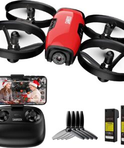 SANROCK U61W Drone - with Camera for Kids Adult Beginner 720P HD & 2 Batteries, Mini Drone Toy Gift for Boy Girl WiFi FPV RC Quadcopter, Waypoints Fly, Headless Mode, Altitude Hold, Emergency Stop