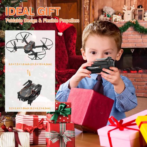 AVIALOGIC Mini Drone - with Camera for Kids, Remote Control Helicopter Toys Gifts for Boys Girls, FPV RC Quadcopter with 1080P HD Live Video Camera, Altitude Hold, Gravity Control, 2 Batteries - صورة AVIALOGIC Mini Drone - with Camera for Kids, Remote Control Helicopter Toys Gifts for Boys Girls, FPV RC Quadcopter with 1080P HD Live Video Camera, Altitude Hold, Gravity Control, 2 Batteries - صورة 4