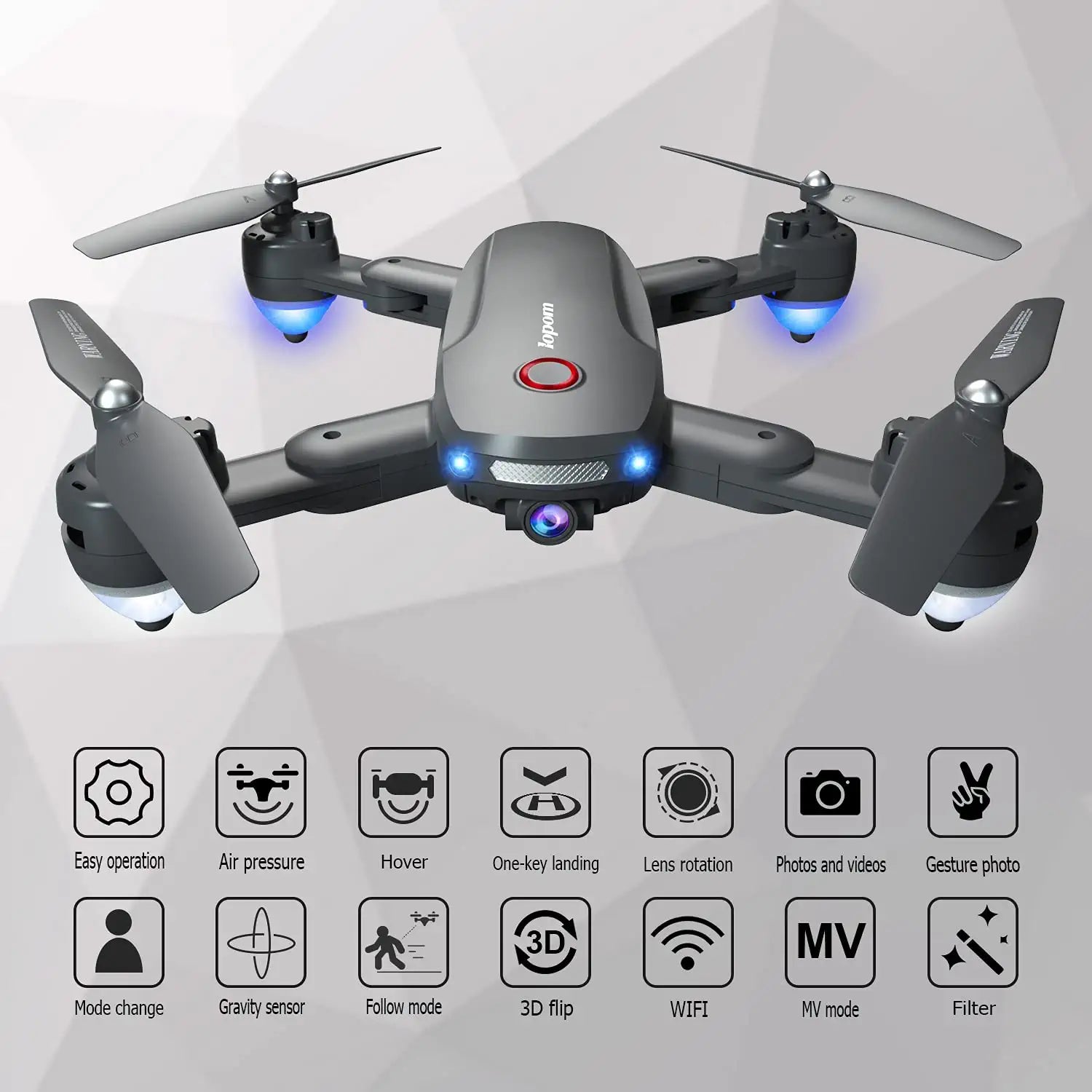 LOPOM X11 GPS Drone - with 4K CameranDual Camera 5G WiFi FPV Auto Return Follow Me Foldable Drone 40mins Flight Time Headless 2 LOPOM X11 GPS Drone - with 4K CameranDual Camera 5G WiFi FPV Auto Return Follow Me Foldable Drone 40mins Flight Time Headless - Image 2