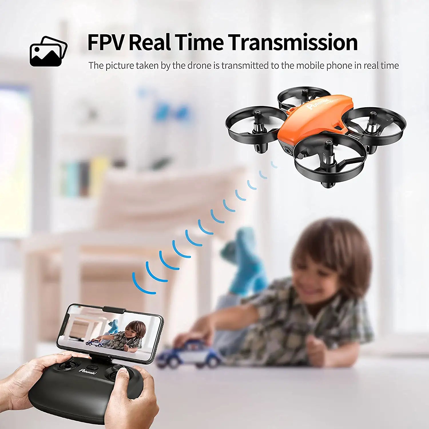 Potensic A20W Drone - for Kids, Mini Drone with Camera 720P HD, RC Drone, 3 Batteries with Altitude Hold, One Key Take Off, Easy for Beginners, Gravity Sensor, Headless Mode 5 Potensic A20W Drone - for Kids, Mini Drone with Camera 720P HD, RC Drone, 3 Batteries with Altitude Hold, One Key Take Off, Easy for Beginners, Gravity Sensor, Headless Mode - Image 5