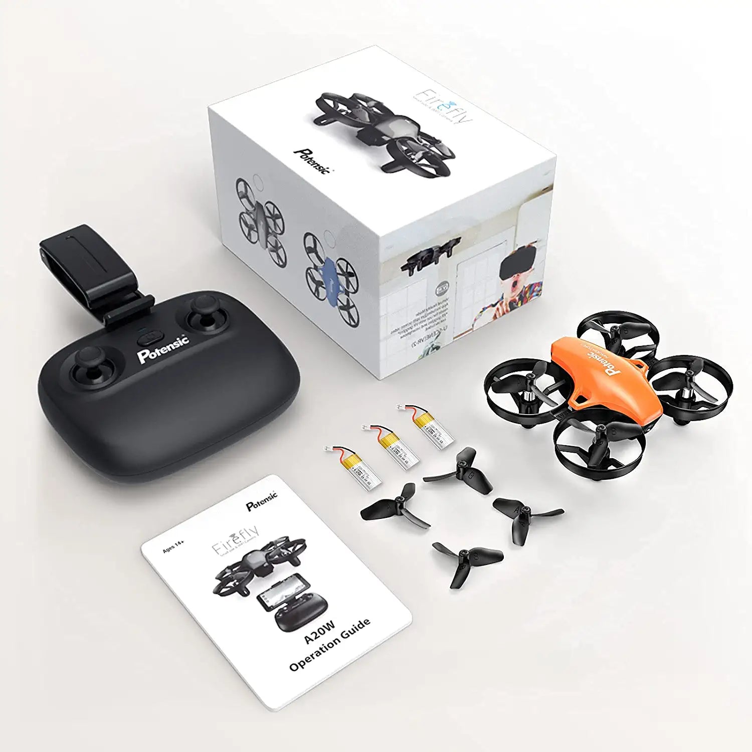 Potensic A20W Drone - for Kids, Mini Drone with Camera 720P HD, RC Drone, 3 Batteries with Altitude Hold, One Key Take Off, Easy for Beginners, Gravity Sensor, Headless Mode 2 Potensic A20W Drone - for Kids, Mini Drone with Camera 720P HD, RC Drone, 3 Batteries with Altitude Hold, One Key Take Off, Easy for Beginners, Gravity Sensor, Headless Mode - Image 2