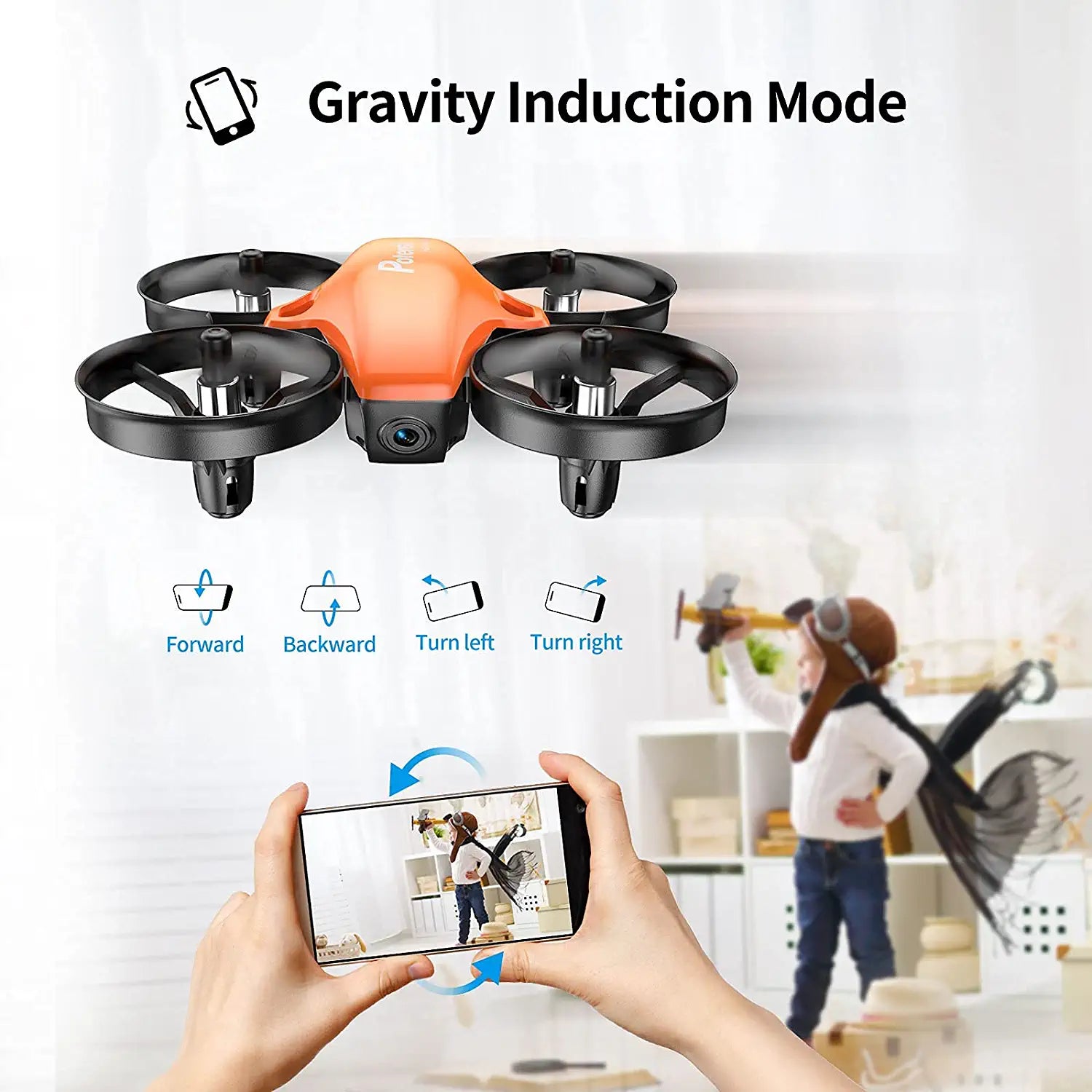 Potensic A20W Drone - for Kids, Mini Drone with Camera 720P HD, RC Drone, 3 Batteries with Altitude Hold, One Key Take Off, Easy for Beginners, Gravity Sensor, Headless Mode 3 Potensic A20W Drone - for Kids, Mini Drone with Camera 720P HD, RC Drone, 3 Batteries with Altitude Hold, One Key Take Off, Easy for Beginners, Gravity Sensor, Headless Mode - Image 3