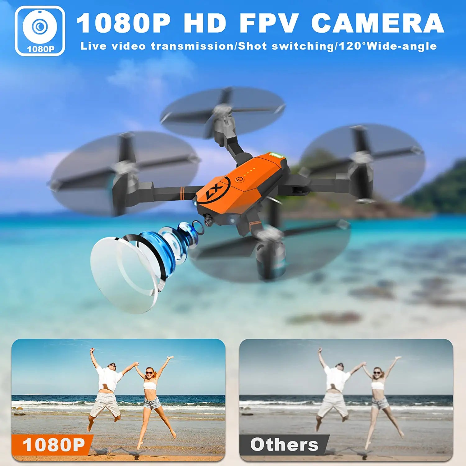 ORKNELY X-PACK7 Drone with Camera for Adults - WiFi 1080P HD Camera FPV RC Quadcopter Kids Toys Gifts for Beginner with Gravity Sensor 6 ORKNELY X-PACK7 Drone with Camera for Adults - WiFi 1080P HD Camera FPV RC Quadcopter Kids Toys Gifts for Beginner with Gravity Sensor - Image 6