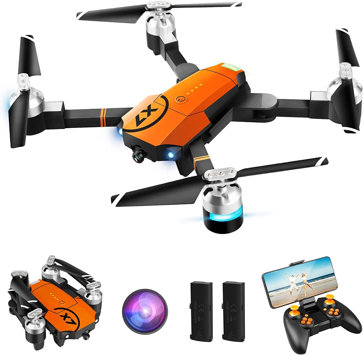 ORKNELY X-PACK7 Drone with Camera for Adults - WiFi 1080P HD Camera FPV RC Quadcopter Kids Toys Gifts for Beginner with Gravity Sensor 1 ORKNELY X-PACK7 Drone with Camera for Adults - WiFi 1080P HD Camera FPV RC Quadcopter Kids Toys Gifts for Beginner with Gravity Sensor