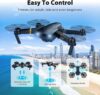 MOCVOO F62 Drones - with Camera for Adults Kids, Foldable RC Quadcopter, Helicopter Toys, 1080P FPV Video Drone for Beginners, 2 Batteries, Carrying Case, One Key Start, Altitude Hold,Headless Mode,3D Flips - Image 3
