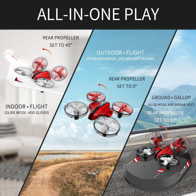 L6082 RC Drone - 2.4G Multi-functional Airplane Hovercraft 3 in 1 Quadcopter Radio Controlled Aircraft For Children 4 L6082 RC Drone - 2.4G Multi-functional Airplane Hovercraft 3 in 1 Quadcopter Radio Controlled Aircraft For Children - Image 4