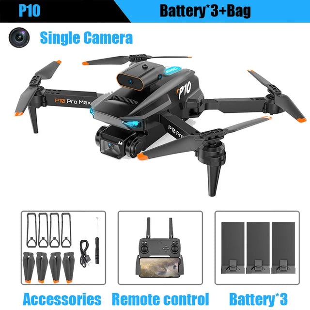 P10 Drone /P10 pro max drone - 8K Professional FPV Dual HD Camera ESC WIFI 5G Transmission Quadcopter Obstacle Avoidance Drone for Children 4 P10 Drone /P10 pro max drone - 8K Professional FPV Dual HD Camera ESC WIFI 5G Transmission Quadcopter Obstacle Avoidance Drone for Children - Image 4