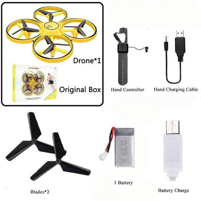 Hand Controlled Drone - RC Mini Quadcopter Gesture Flying LED Lights Altitude Hold Watch Control Children Toys Birthday Gifts 2 Hand Controlled Drone - RC Mini Quadcopter Gesture Flying LED Lights Altitude Hold Watch Control Children Toys Birthday Gifts - صورة Hand Controlled Drone - RC Mini Quadcopter Gesture Flying LED Lights Altitude Hold Watch Control Children Toys Birthday Gifts - صورة 2