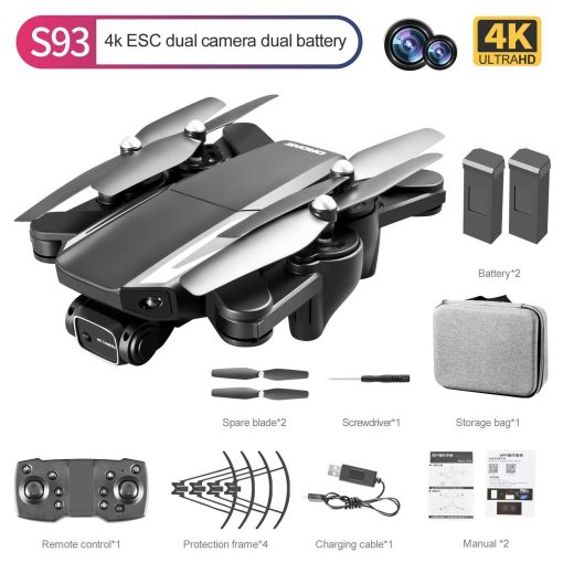 S93 Drone - 4K HD WIFI FPV Drone 1080P Camera Height Hold RC Foldable Quadcopter Dron Rc Helicopter Drone Gift Toy 3 S93 Drone - 4K HD WIFI FPV Drone 1080P Camera Height Hold RC Foldable Quadcopter Dron Rc Helicopter Drone Gift Toy - Image 3