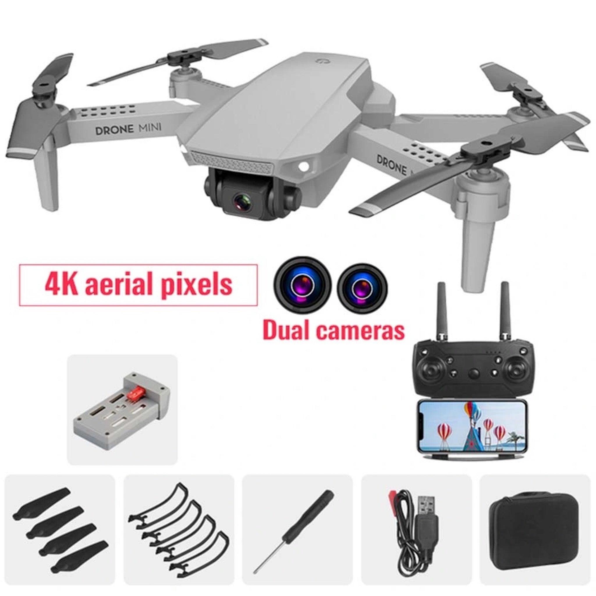 E88 Drone WiFi Fpv Mini Drone with Dual 4K HD Camera Wide-Angle Lens Mini Drone 6 E88 Drone WiFi Fpv Mini Drone with Dual 4K HD Camera Wide-Angle Lens Mini Drone - صورة E88 Drone WiFi Fpv Mini Drone with Dual 4K HD Camera Wide-Angle Lens Mini Drone - صورة 6