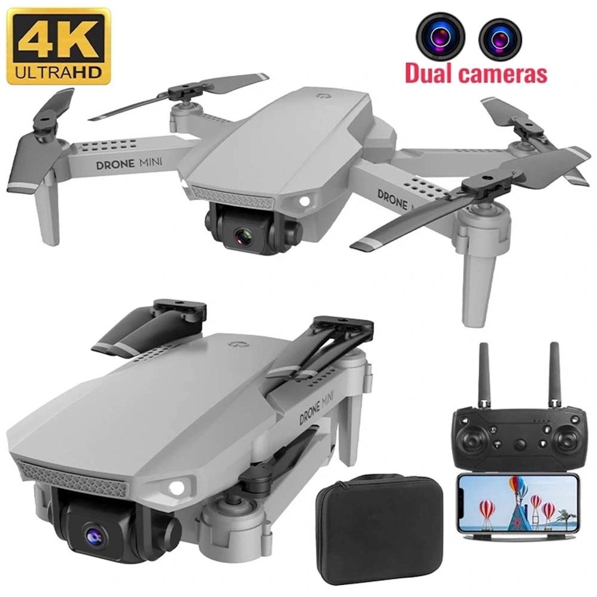E88 Drone WiFi Fpv Mini Drone with Dual 4K HD Camera Wide-Angle Lens Mini Drone 5 E88 Drone WiFi Fpv Mini Drone with Dual 4K HD Camera Wide-Angle Lens Mini Drone - صورة E88 Drone WiFi Fpv Mini Drone with Dual 4K HD Camera Wide-Angle Lens Mini Drone - صورة 5