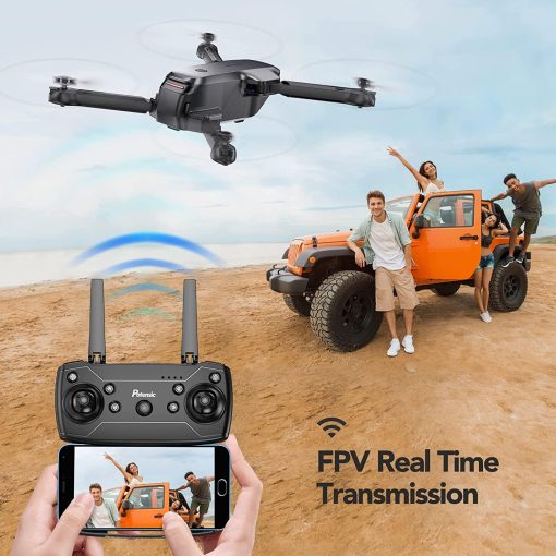 Potensic P4 Foldable Drone - with Camera for Adults Beginners, FPV 1080P HD WiFi Remote Control Quadcopter with 40 Mins 2 Batteries, Altitude Hold, Gravity Control, Trajectory Flight, Headless Mode — изображение 6