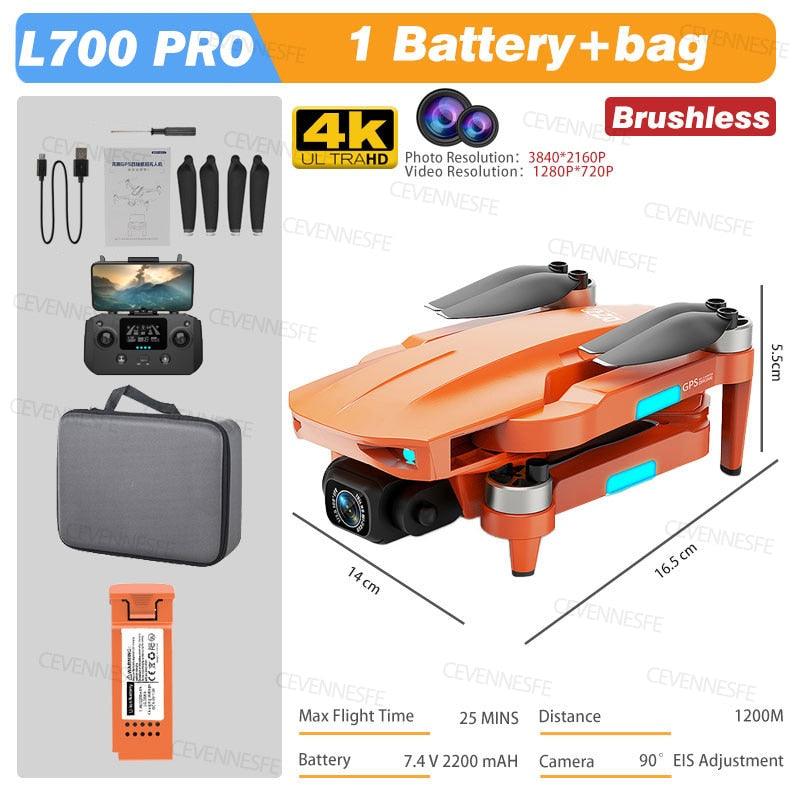 L700 PRO Drone - GPS FPV 1.2Km Drone 4K Professional Dual HD Camera Aerial Photography Brushless Motor Foldable Quadcopter Toys 15 L700 PRO Drone - GPS FPV 1.2Km Drone 4K Professional Dual HD Camera Aerial Photography Brushless Motor Foldable Quadcopter Toys - الصورة 15