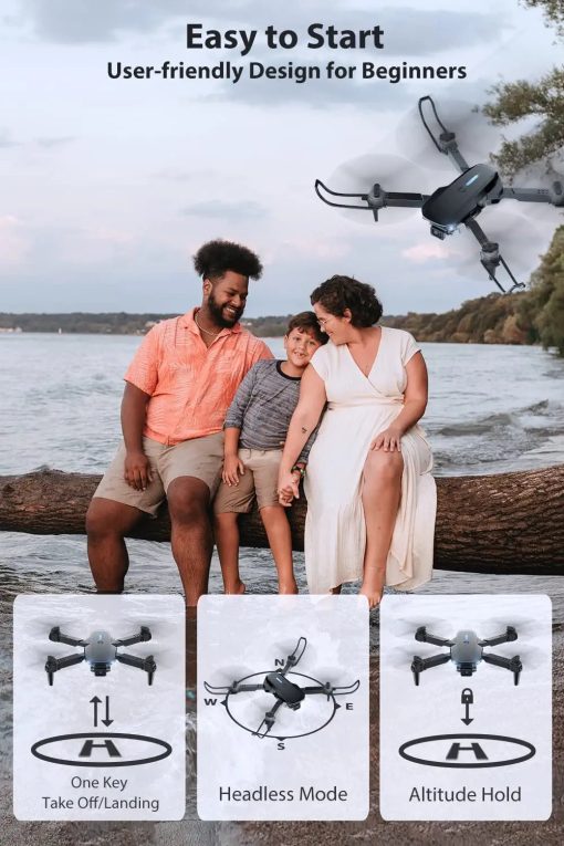 Hilldow D11 Drone - 1080P HD Mini Drone for Kids, FPV RC Quadcopter 30 Min Long Flight Time in 3 Batteries, 3D Flip, Outdoor Carrying Case, Gift for Girls/Boys/Teens - صورة Hilldow D11 Drone - 1080P HD Mini Drone for Kids, FPV RC Quadcopter 30 Min Long Flight Time in 3 Batteries, 3D Flip, Outdoor Carrying Case, Gift for Girls/Boys/Teens - صورة 8