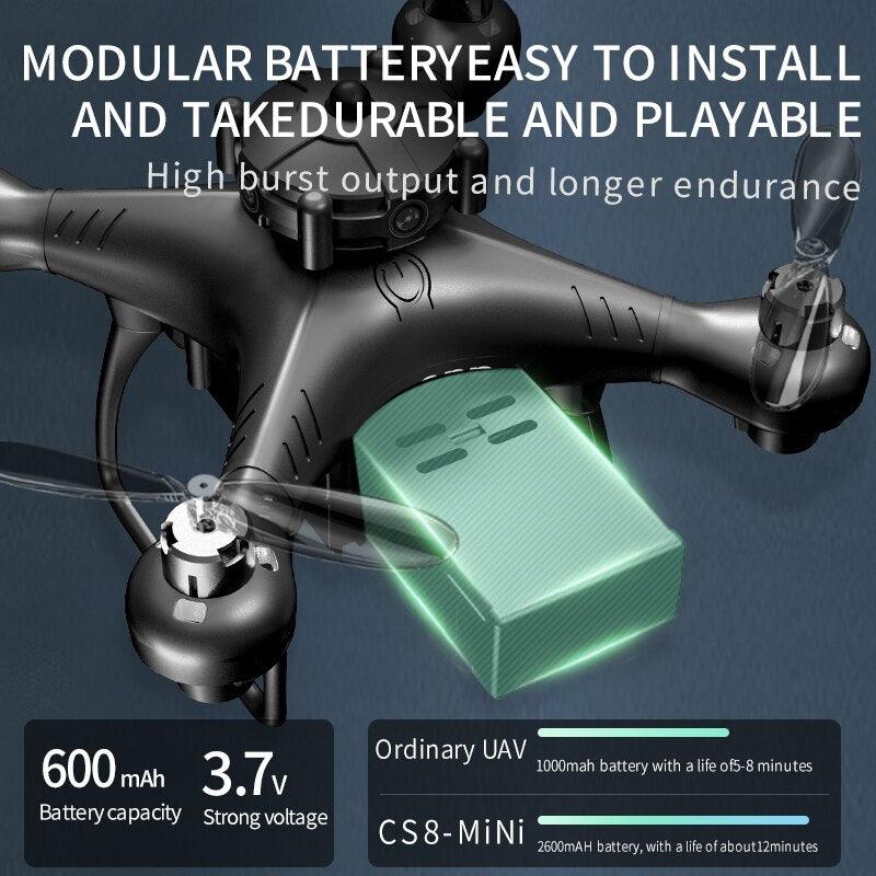 CS8 Drone - 4K двойная камера HD Profesional Obstacle Avoidance 360 ° RC Wide Angle Adjustable ESC RC Quadcopter Toy For Gift 5 CS8 Drone - 4K Double Camera HD Profesional Obstacle Avoidance 360° RC Wide Angle Adjustable ESC RC Quadcopter Toy For Gift — изображение 5