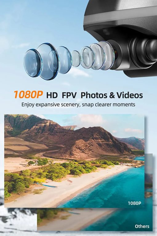 Hilldow D13 Camera Drone - 1080P Camera,Intelligent Obstacle Sensing, LED Headlights, RC Quadcopter 24 Min Long Flight Time in 3 Batteries - صورة Hilldow D13 Camera Drone - 1080P Camera,Intelligent Obstacle Sensing, LED Headlights, RC Quadcopter 24 Min Long Flight Time in 3 Batteries - صورة 6