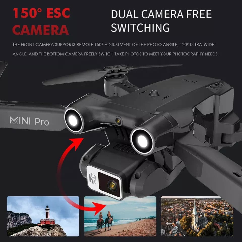 E63 Drone - RC Drone Obstacle Avoidance Optical Mini RC Quadcopter Drone with 4K Dual HD Camera and GPS 3 E63 Drone - RC Drone Obstacle Avoidance Optical Mini RC Quadcopter Drone with 4K Dual HD Camera and GPS - Image 3