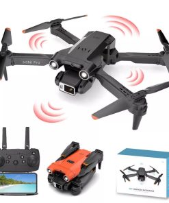 E63 Drone - RC Drone Obstacle Avoidance Optical Mini RC Quadcopter Drone with 4K Dual HD Camera and GPS