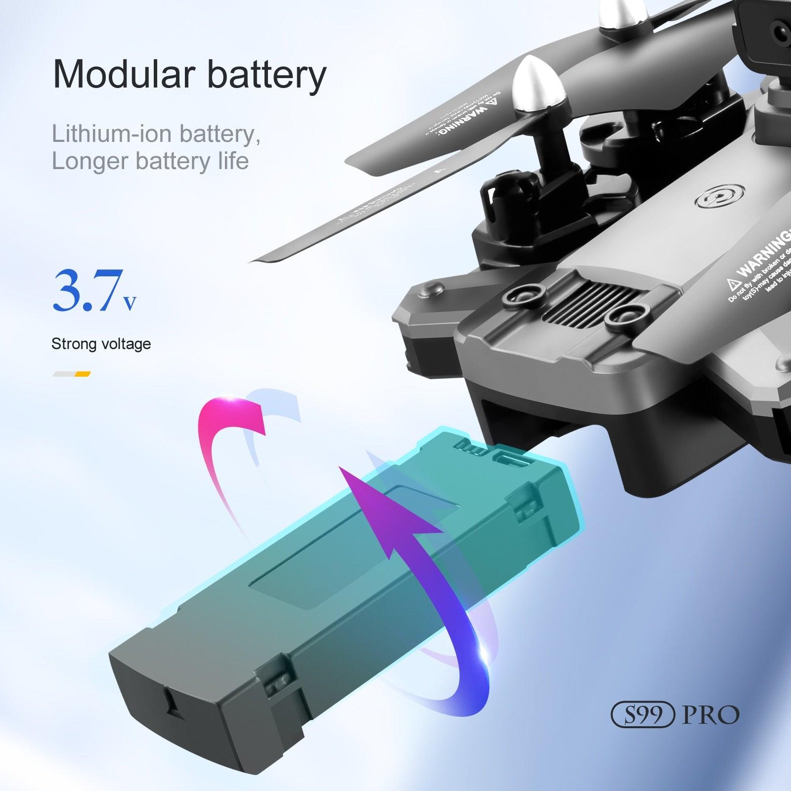 S99 Drone - Dual 4K HD WIFI FPV 2.4GHz Four-Sided Obstacle Avoidance With Light Four-Axis Folding Remote Control Helicopter Toy 23 S99 Drone - Dual 4K HD WIFI FPV 2.4GHz Four-Sided Obstacle Avoidance With Light Four-Axis Folding Remote Control Helicopter Toy - Image 23