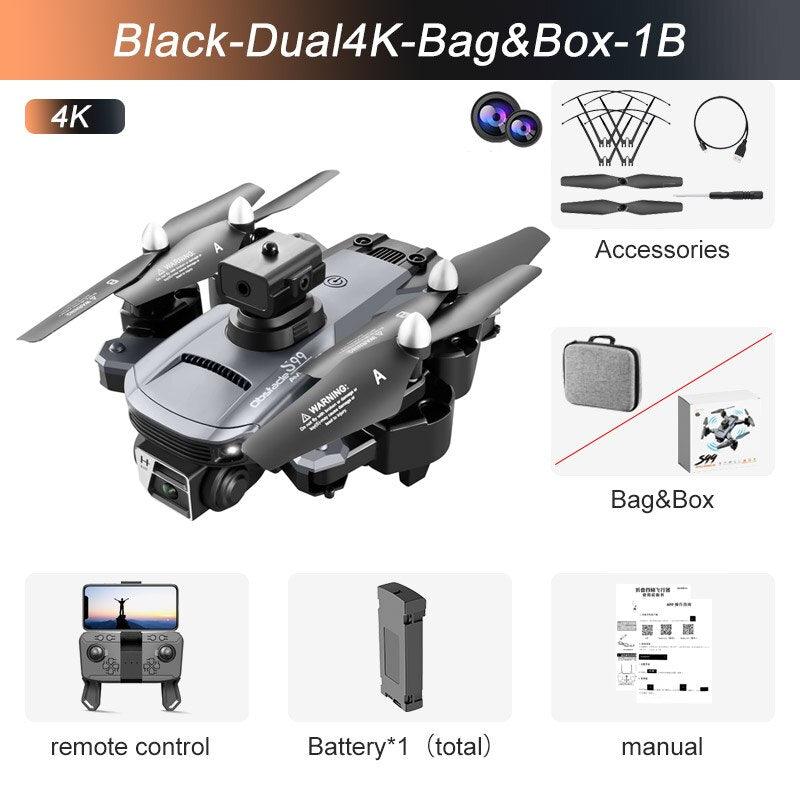 S99 Drone - Dual 4K HD WIFI FPV 2.4GHz Four-Sided Obstacle Avoidance With Light Four-Axis Folding Remote Control Helicopter Toy 13 S99 Drone - Dual 4K HD WIFI FPV 2.4GHz Four-Sided Obstacle Avoidance With Light Four-Axis Folding Remote Control Helicopter Toy - Image 13