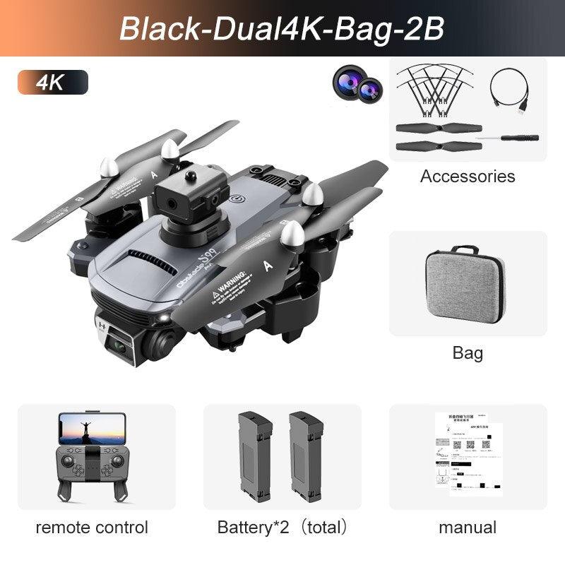 S99 Drone - Dual 4K HD WIFI FPV 2.4GHz Four-Sided Obstacle Avoidance With Light Four-Axis Folding Remote Control Helicopter Toy 9 S99 Drone - Dual 4K HD WIFI FPV 2.4GHz Four-Sided Obstacle Avoidance With Light Four-Axis Folding Remote Control Helicopter Toy - Image 9
