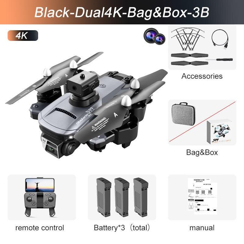S99 Drone - Dual 4K HD WIFI FPV 2.4GHz Four-Sided Obstacle Avoidance With Light Four-Axis Folding Remote Control Helicopter Toy 8 S99 Drone - Dual 4K HD WIFI FPV 2.4GHz Four-Sided Obstacle Avoidance With Light Four-Axis Folding Remote Control Helicopter Toy - Image 8