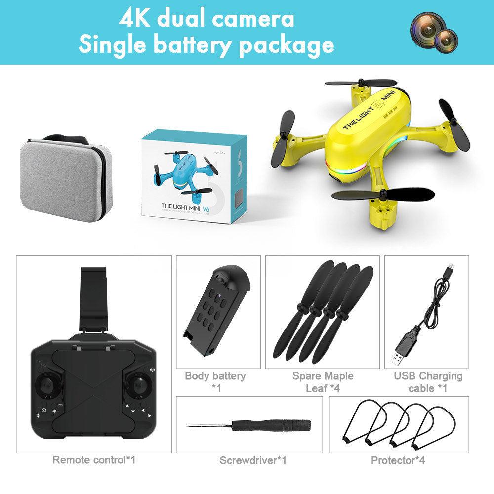 V6 Drone - Mini UAV Drone Aerial Photography 4K HD Dual Camera Remote Control Aircraft Optical Flow Positioning Quadcopter 6 V6 Drone - Mini UAV Drone Aerial Photography 4K HD Dual Camera Remote Control Aircraft Optical Flow Positioning Quadcopter - صورة V6 Drone - Mini UAV Drone Aerial Photography 4K HD Dual Camera Remote Control Aircraft Optical Flow Positioning Quadcopter - صورة 6