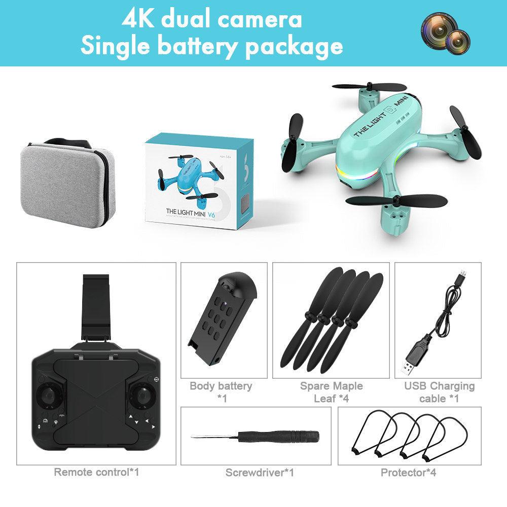 V6 Drone - Mini UAV Drone Aerial Photography 4K HD Dual Camera Remote Control Aircraft Optical Flow Positioning Quadcopter 4 V6 Drone - Mini UAV Drone Aerial Photography 4K HD Dual Camera Remote Control Aircraft Optical Flow Positioning Quadcopter - صورة V6 Drone - Mini UAV Drone Aerial Photography 4K HD Dual Camera Remote Control Aircraft Optical Flow Positioning Quadcopter - صورة 4