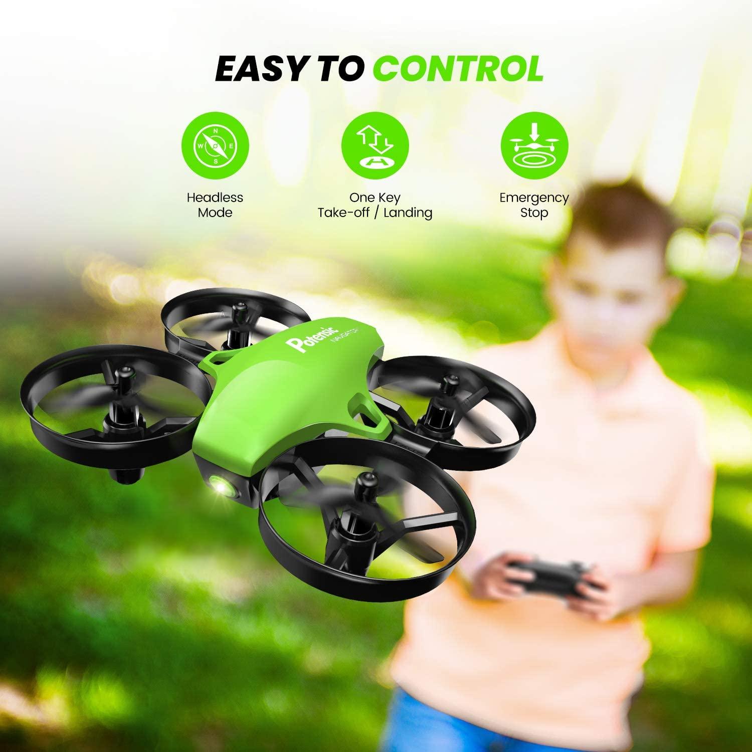 Potensic Upgraded A20 Mini Drone - Easy to Fly Even to Kids and Beginners, RC Helicopter Quadcopter with Auto Hovering, Headless Mode, 3 Batteries and Remote Control, Gift Choice for Boys and Girls 4 Potensic Upgraded A20 Mini Drone - Easy to Fly Even to Kids and Beginners, RC Helicopter Quadcopter with Auto Hovering, Headless Mode, 3 Batteries and Remote Control, Gift Choice for Boys and Girls — изображение 4